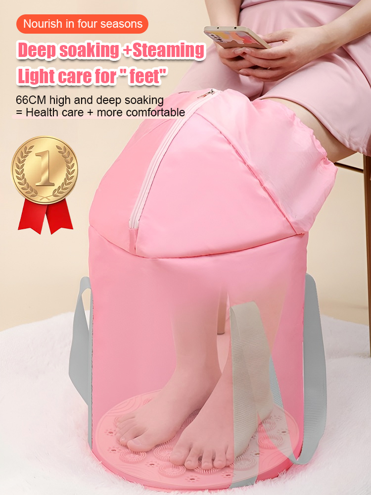 Collapsible thermostatic foot soaking bucket