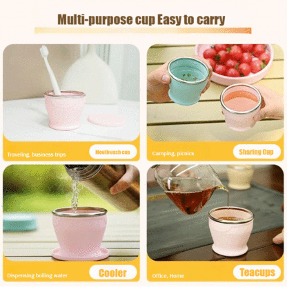 【Food Grade】Foldable Portable Telescopic Pocket Cup