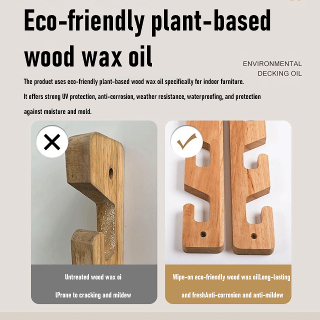 Wall-mounted Solid Wood Cap Display Rack 