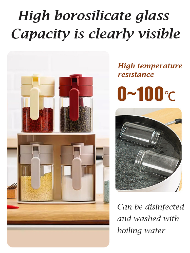 Seasoning jar and oil bottle combination set