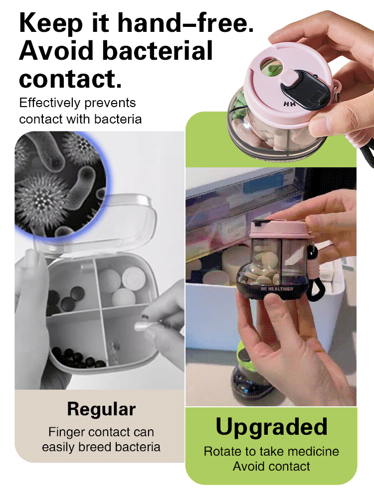Small boots compartment rotating medicine box