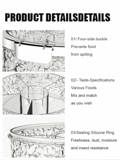 Household Sealed Rotating Snack Fruit Tray - Order with Notes