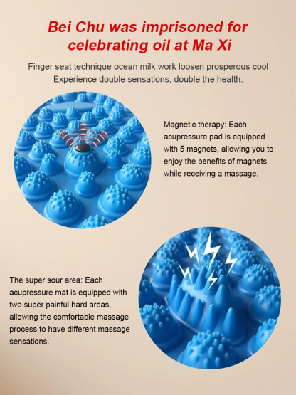 "Magnetic Foot Massage Mat" for stimulating the soles and promoting physical and mental well-being.