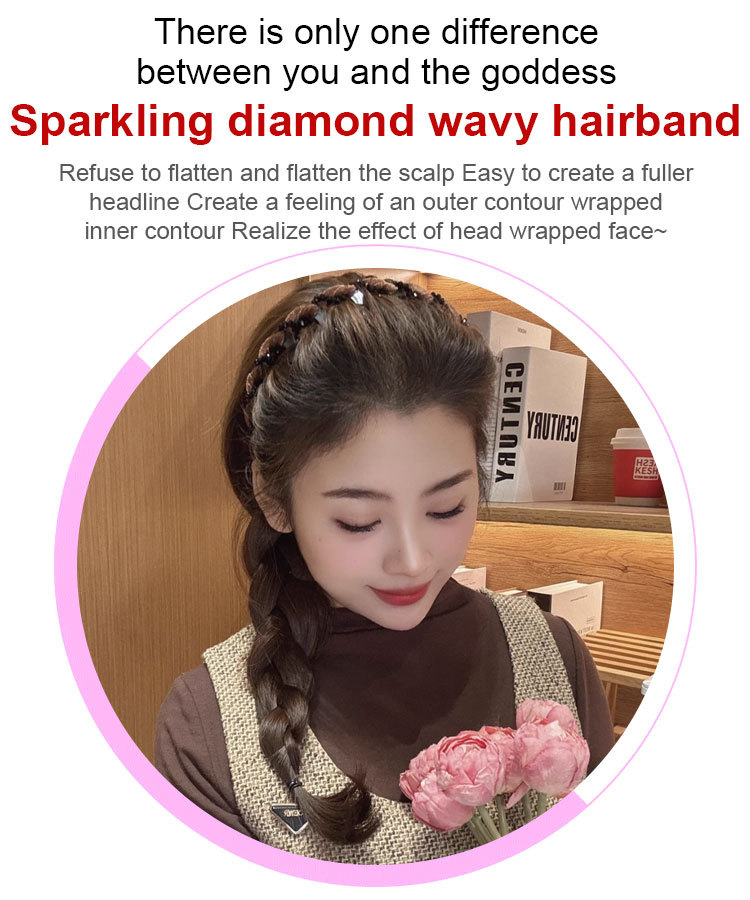[1 second high head] Diamond wave headband