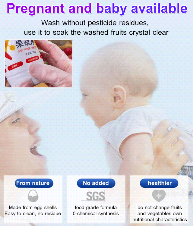 Fruit and vegetable pesticide residue removal cleaner