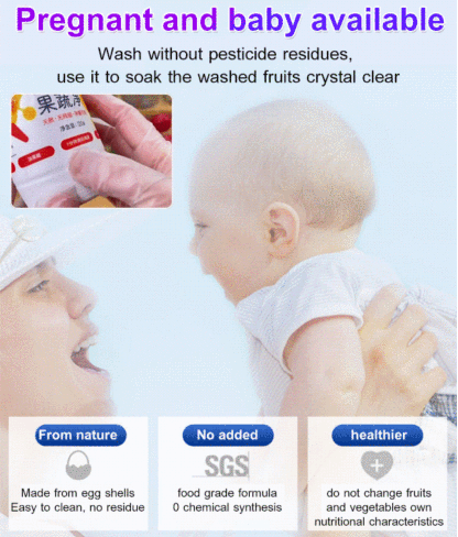 Fruit and vegetable pesticide residue removal cleaner