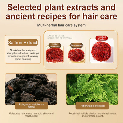 [Turning gray hair to black] Saffron and Polygonum multiflorum hair care essence