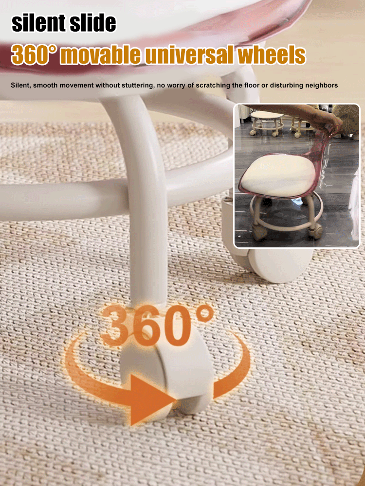Transparent acrylic swivel home small stool