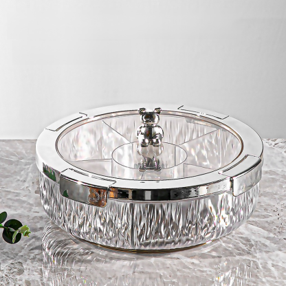 Household Sealed Rotating Snack Fruit Tray - Order with Notes