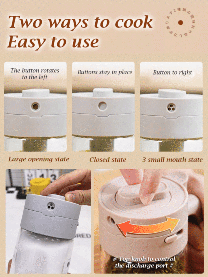 Seasoning jar and oil bottle combination set