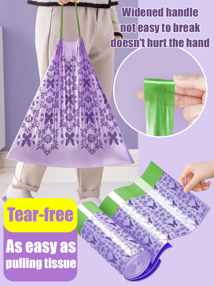 Lavender Insect-Repellent Drawstring Trash Bag
