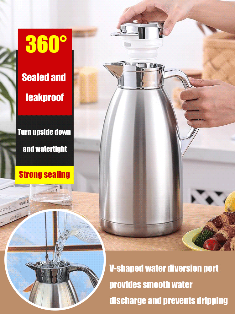 【German Technology】304 stainless steel double-layer thermos pot