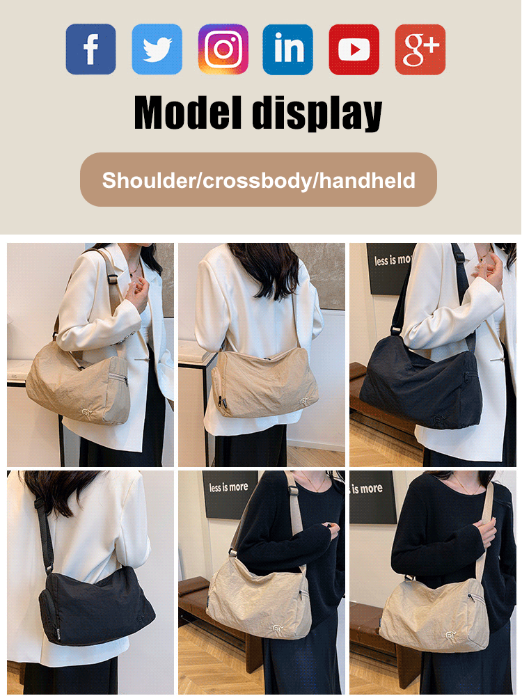 Fashionable large capacity shoulder bag waterproof and versatile
