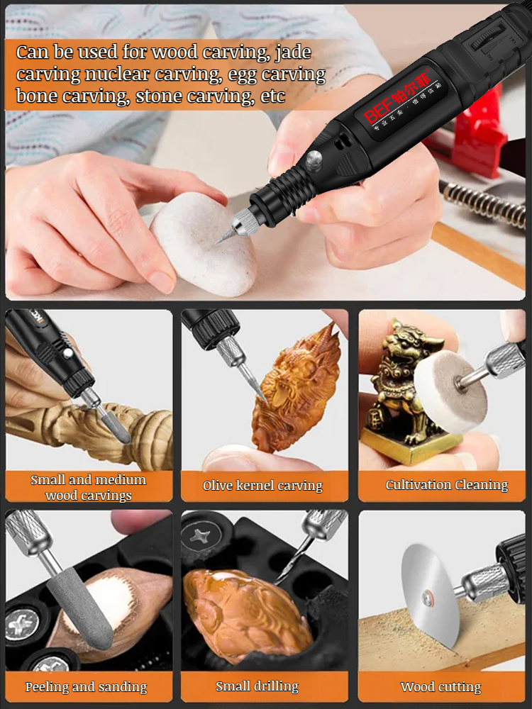 Handcarved multifunctional mini handheld micro electric pen