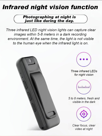 1080P infrared night vision portable recorder