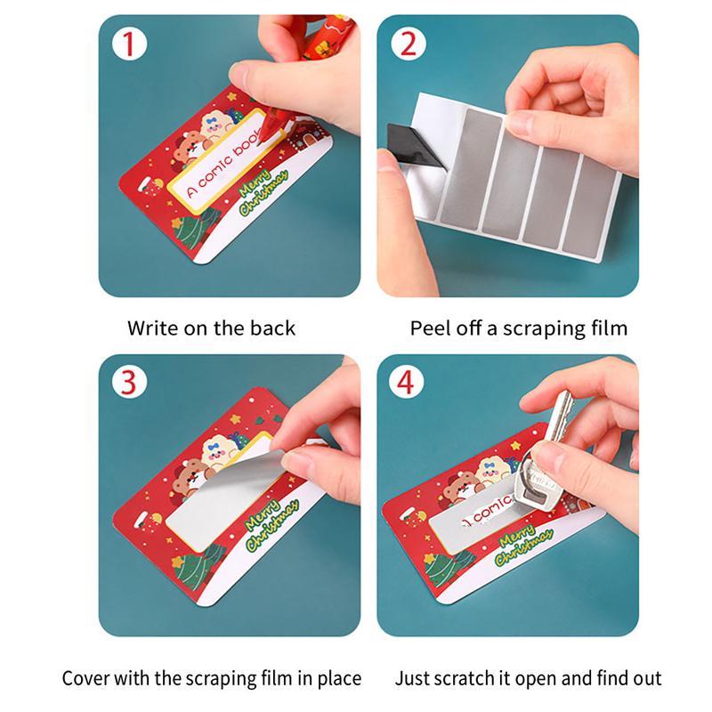 Christmas Scraper Card Cartoon Handwriting Scraper Competition Prize Student Lucky Scraper