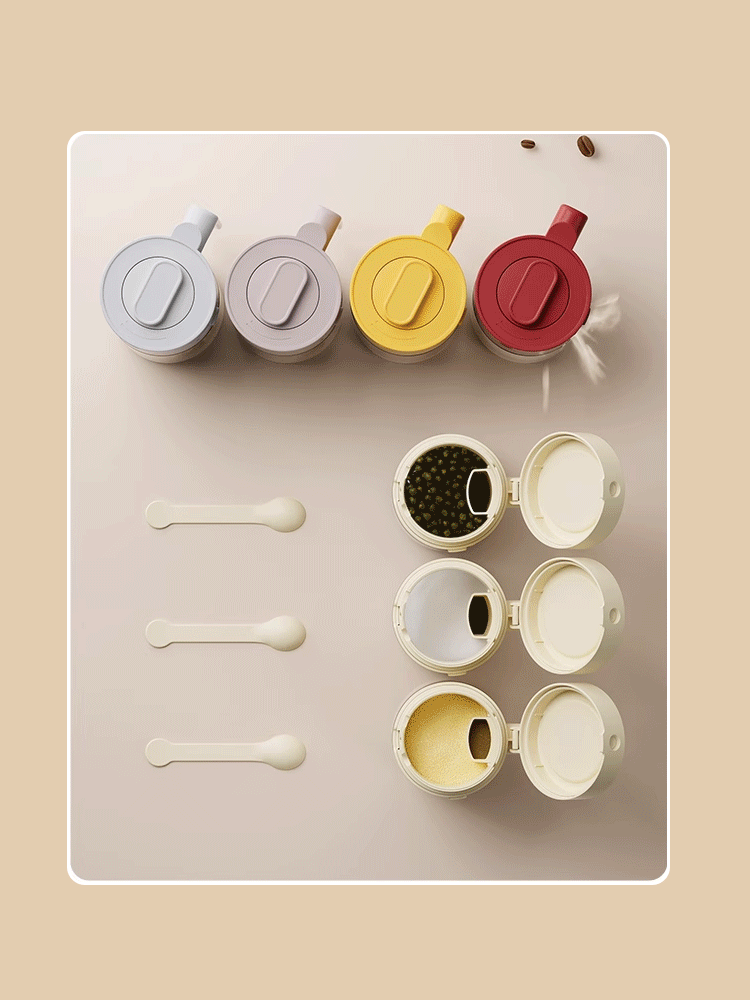 Seasoning jar and oil bottle combination set