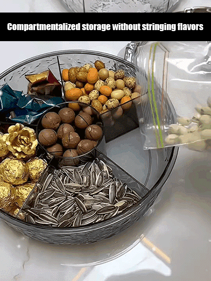 Household Sealed Rotating Snack Fruit Tray - Order with Notes