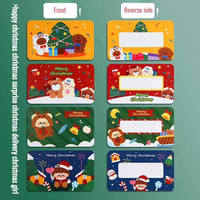 Christmas Scraper Card Cartoon Handwriting Scraper Competition Prize Student Lucky Scraper