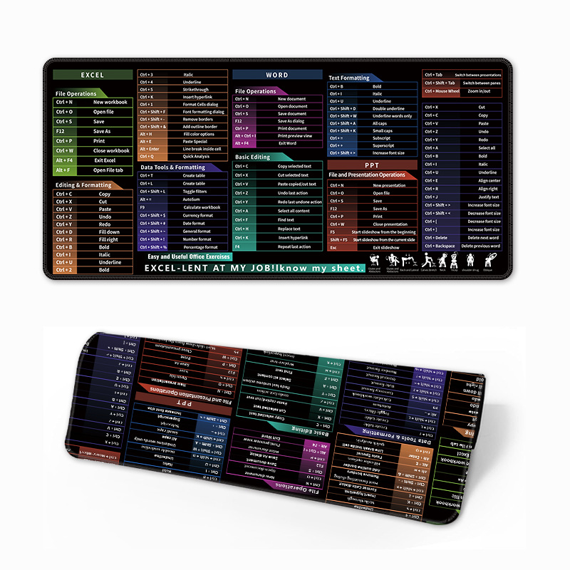Urgent orders can be accepted. Hot-selling English mouse pad shortcut keys super large computer desk