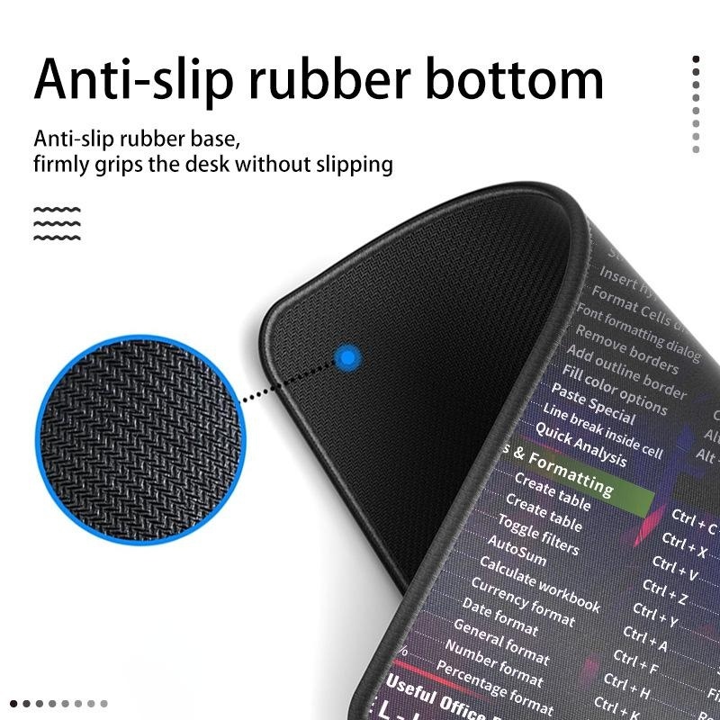 Urgent orders can be accepted. Hot-selling English mouse pad shortcut keys super large computer desk