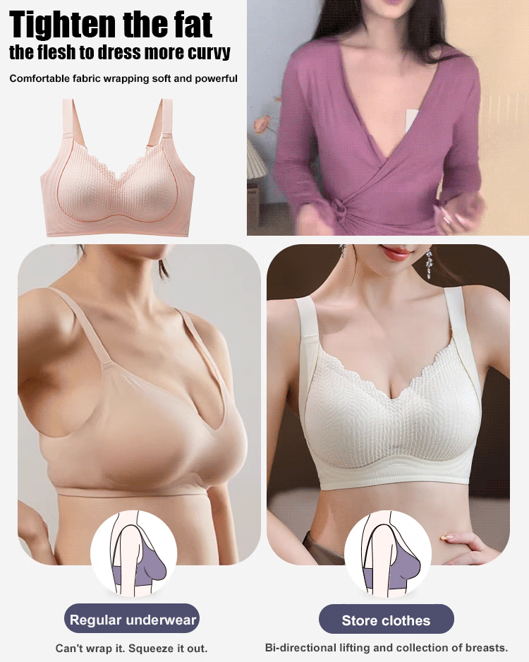 Anti-gravity lifting seamless bra