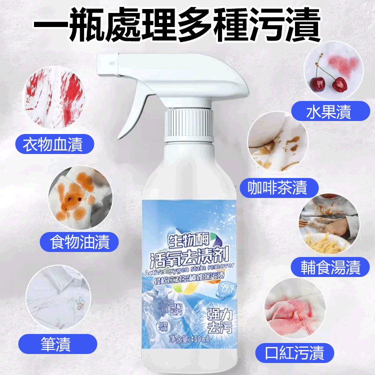 【一噴就淨】生物酵素活氧去漬劑