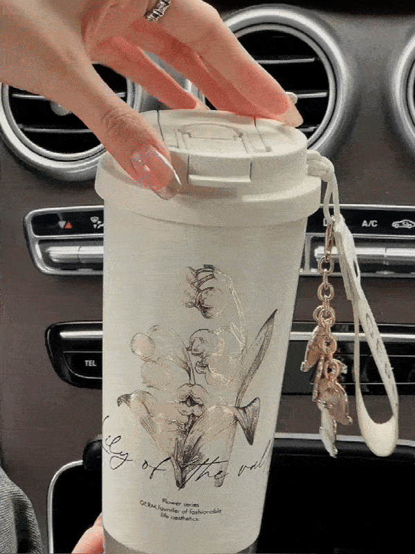 鈴蘭陶瓷內膽保溫鎖冷杯