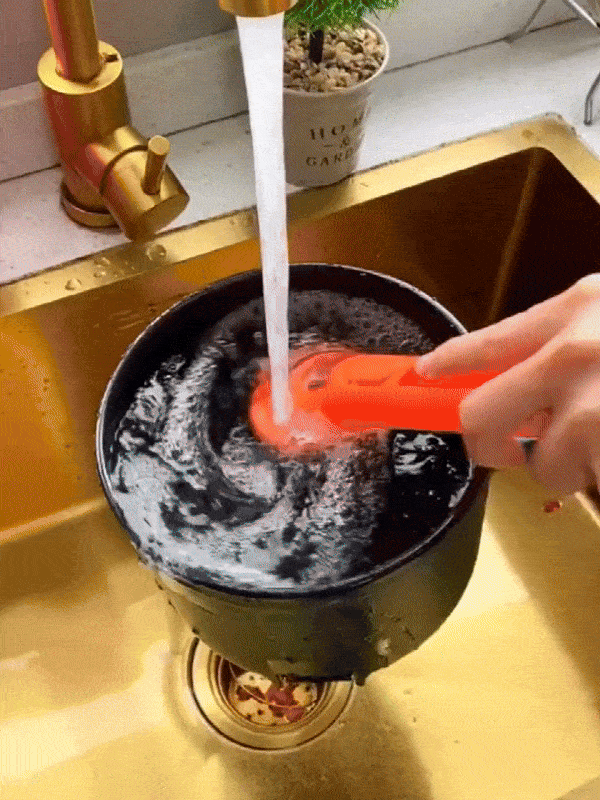 不臟手自動出液長柄鍋刷套裝