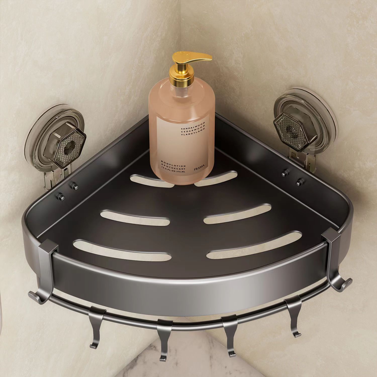 旋轉吸盤免打孔衛浴置物架