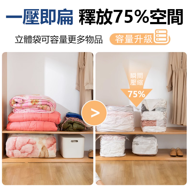 免抽立體大容量真空壓縮袋