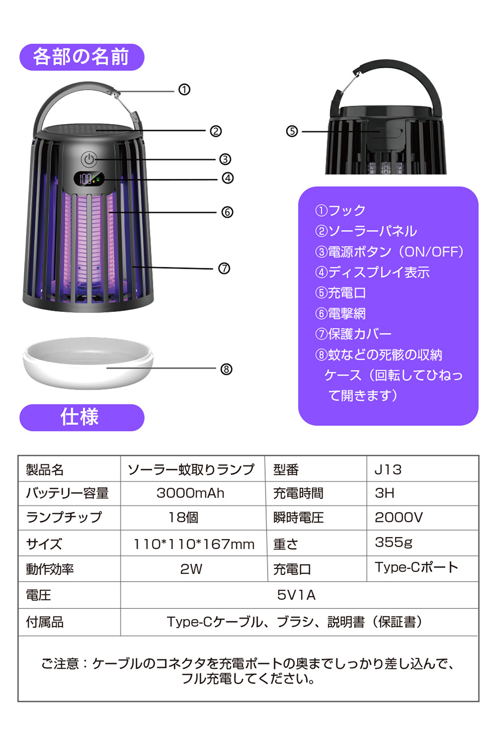 J13 電撃殺虫器