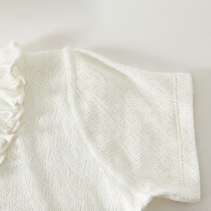 Baby Bowknot Ruffle Trim Romper - image 6