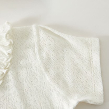 Baby Bowknot Ruffle Trim Romper - image 6