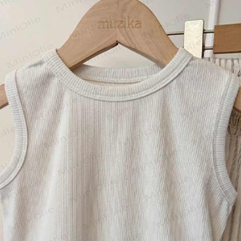 Toddler Kid Girls Ribbed Tank Top or Stripe Pants  - image 5