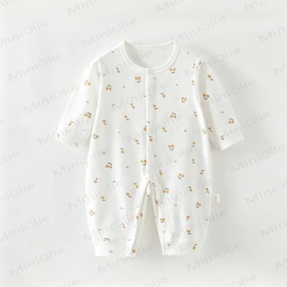 Baby Fruit Print Long Sleeves Romper - White Fruit - 18-24M - image 5
