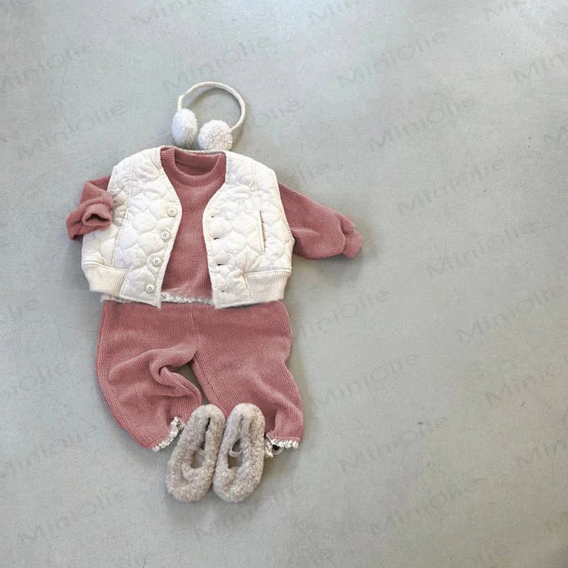 Baby Toddler Heart Flower 2-piece Set - Pink - 4-5Y - image 3