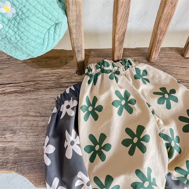 Toddler Retro Flower Loose Pants - image 4