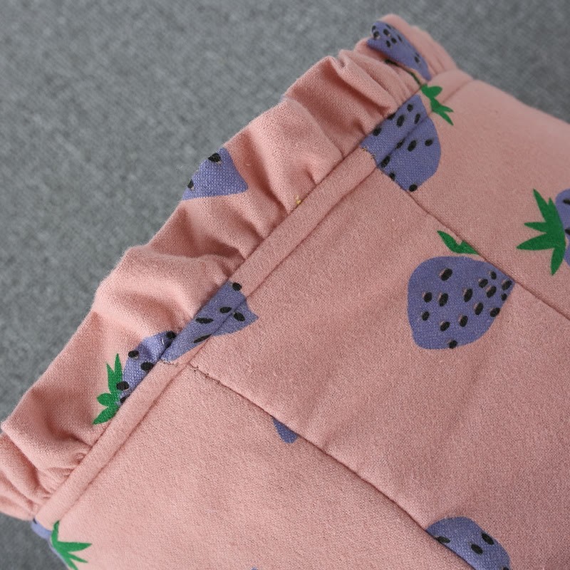 Toddler Cherry Strawberry Fleece Lined Coat with Bag - image 6