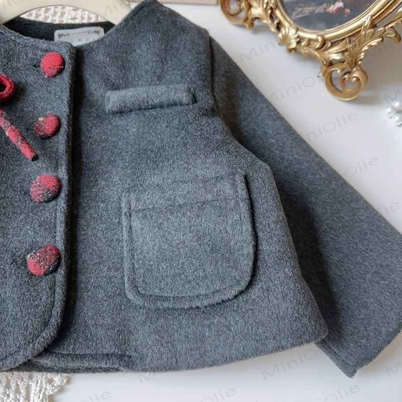 Toddler Girl Bow Plaid Sleeveless Dress & Grey Outerwear - image 13