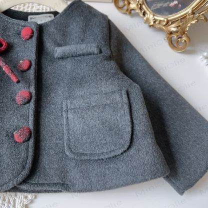 Toddler Girl Bow Plaid Sleeveless Dress & Grey Outerwear - image 13