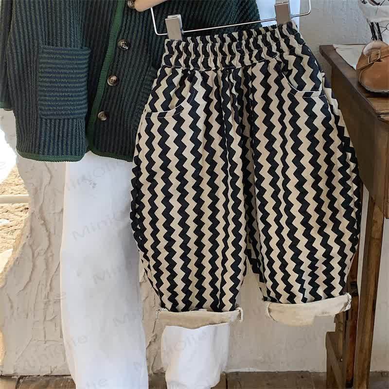 Toddler Wavy Grain Loose Black Pants - image 5 - image 6