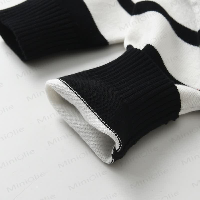 Baby Knitted Striped Heart Romper - image 8