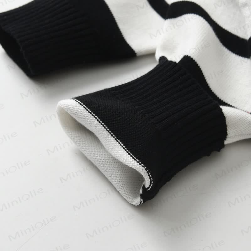 Baby Knitted Striped Heart Romper - image 8