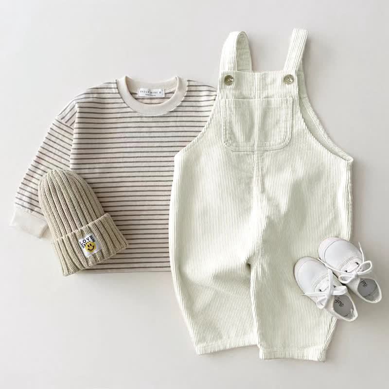 Baby Flower Corduroy Denim Pocket Overalls - image 6