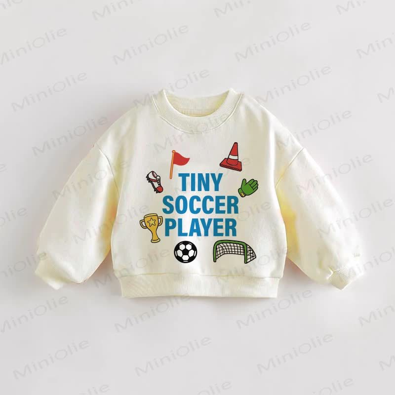 TINY SOCCER PLAYER Baby Toddler Print Sweatshirt - Cream - 3-5T - image 1