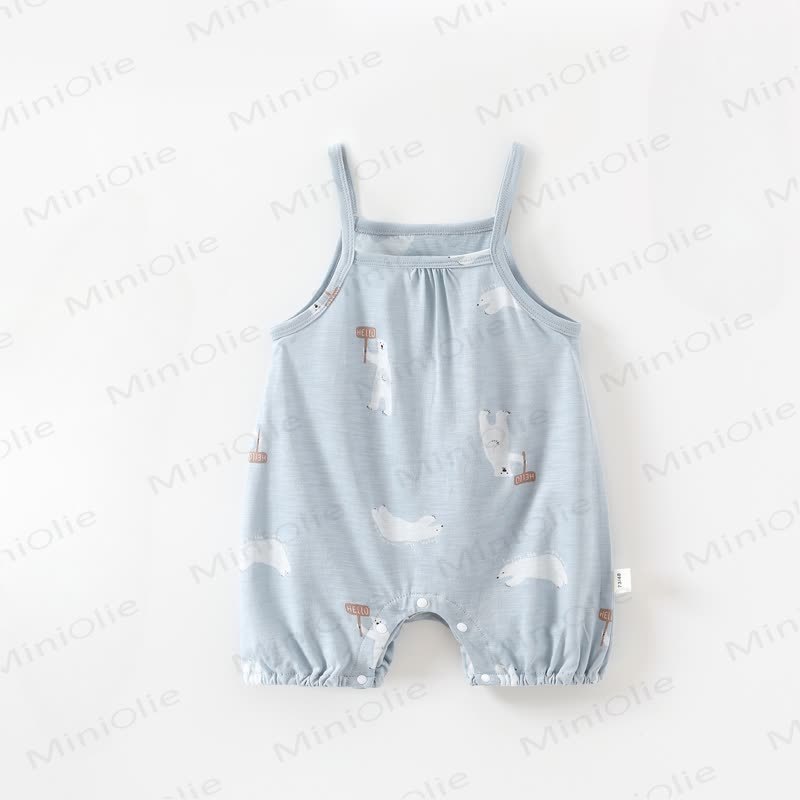 Baby Soft Suspender Romper - Polar Bear - 3-4T - image 5