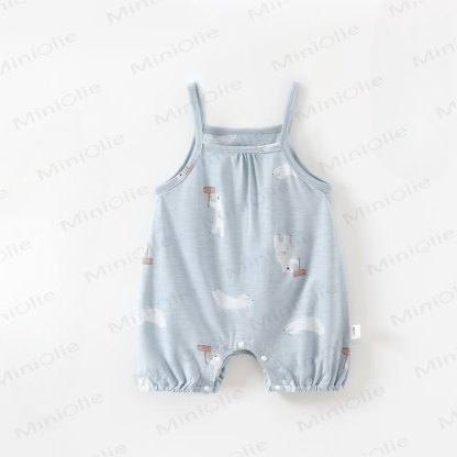 Baby Soft Suspender Romper - Polar Bear - 3-4T - image 5