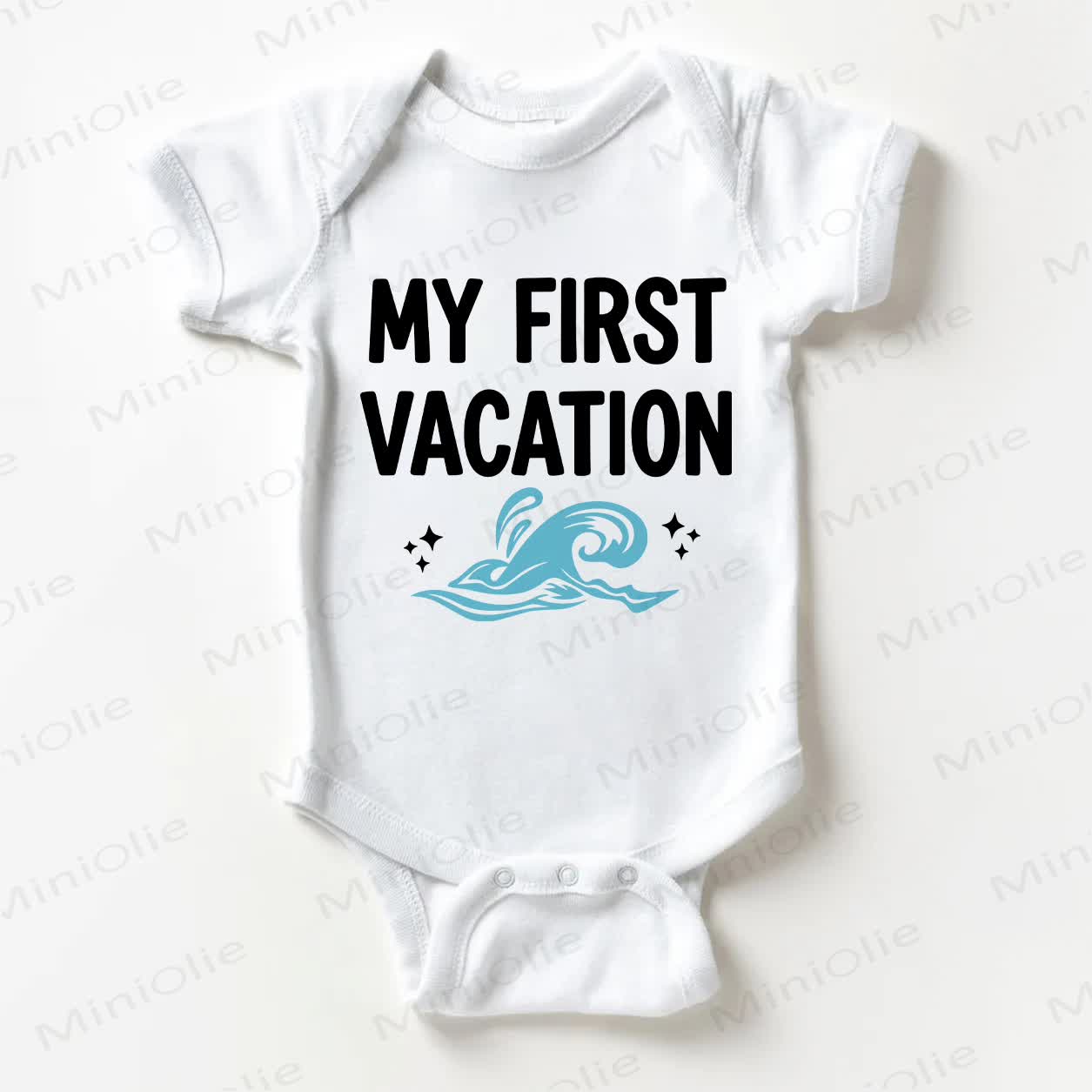 MY FIRST VACATION Baby Slogan White Bodysuit - White - 18-24M - image 1