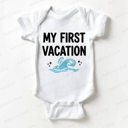 MY FIRST VACATION Baby Slogan White Bodysuit - White - 18-24M - image 1